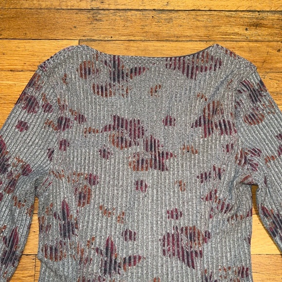 Free People Layer Me Henley in Washed Floral Grey, size XS - Picture 10 of 13